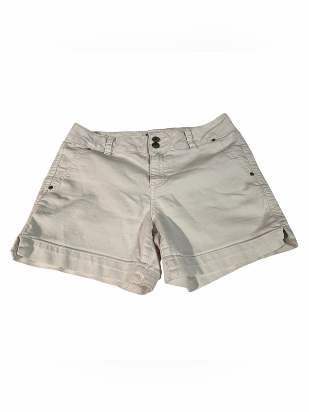 D. Jeans Women's 8 Cotton Blend White Jean Shorts